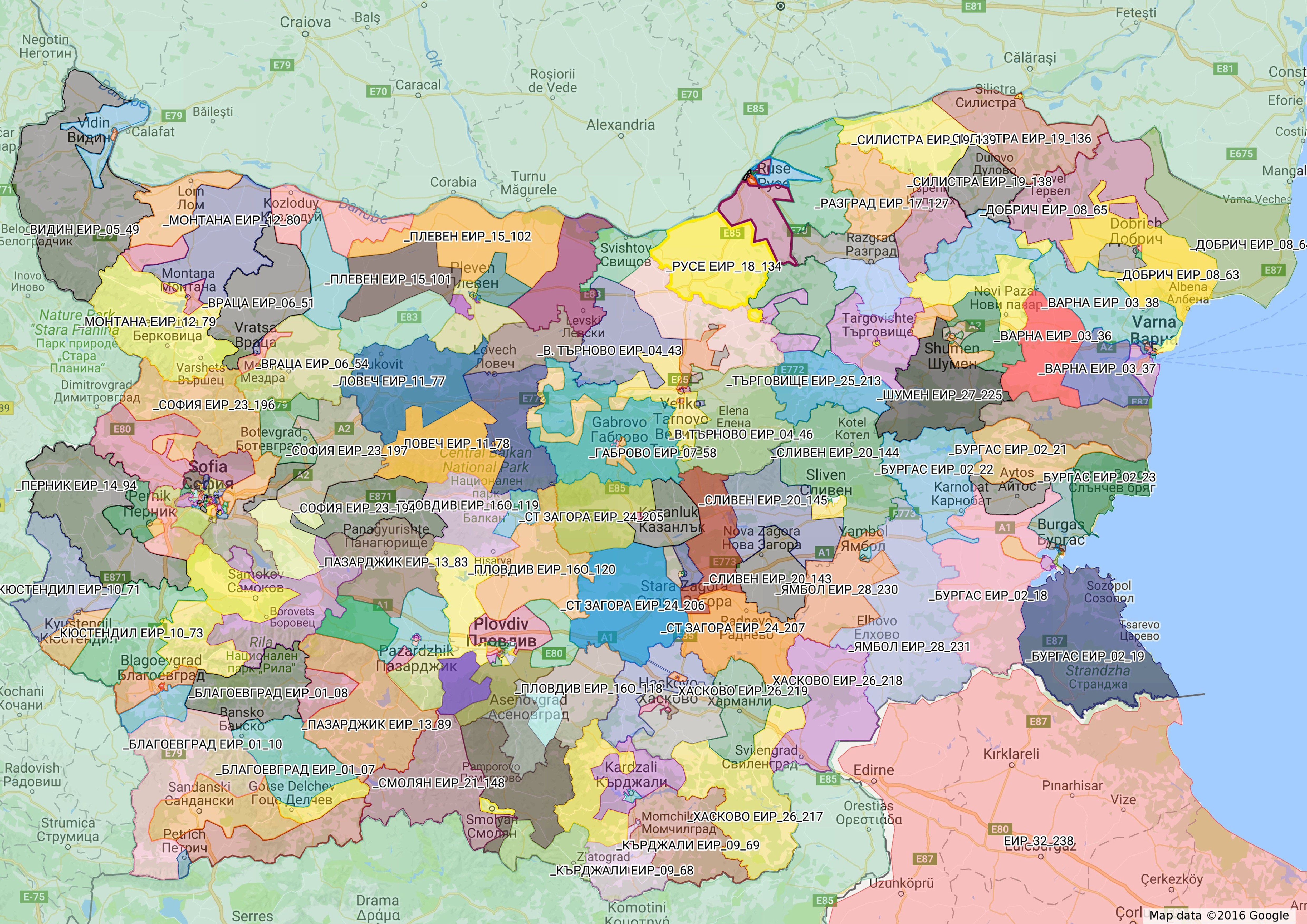 Предлагат 231 мажоритарни избирателни района в България и 9 в чужбина