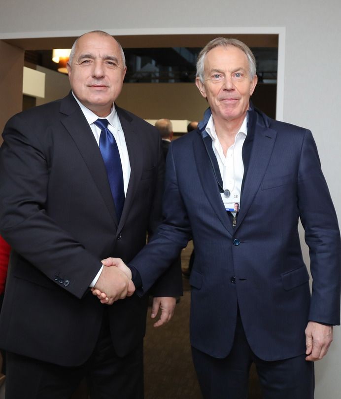 Премиерът Борисов и Тони Блеър обсъждат съвместни инициативи за Западните Балкани