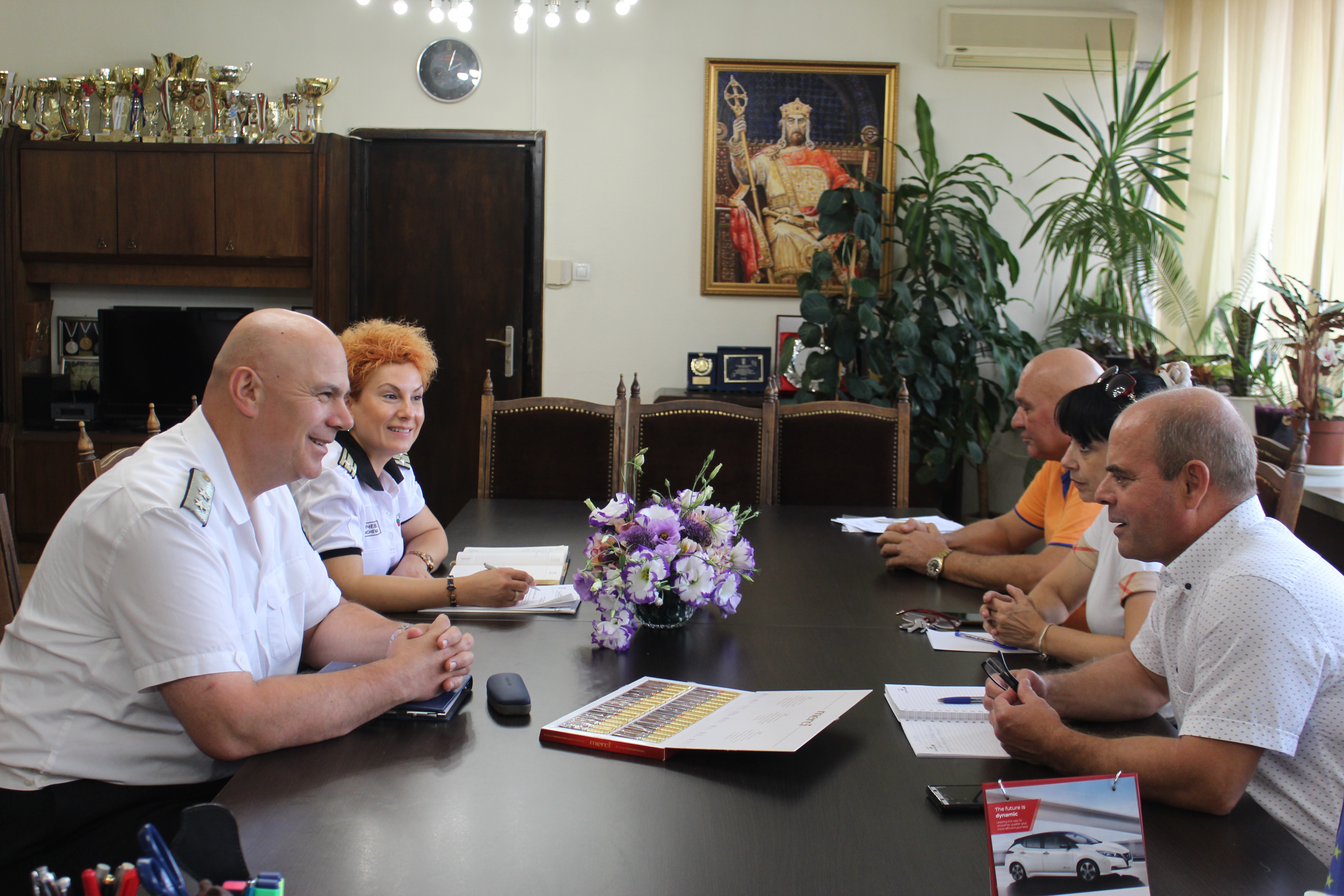 Кметът Пламен Стоилов се срещна с новия  командир на МВСили контраадмирал  Кирил Михайлов