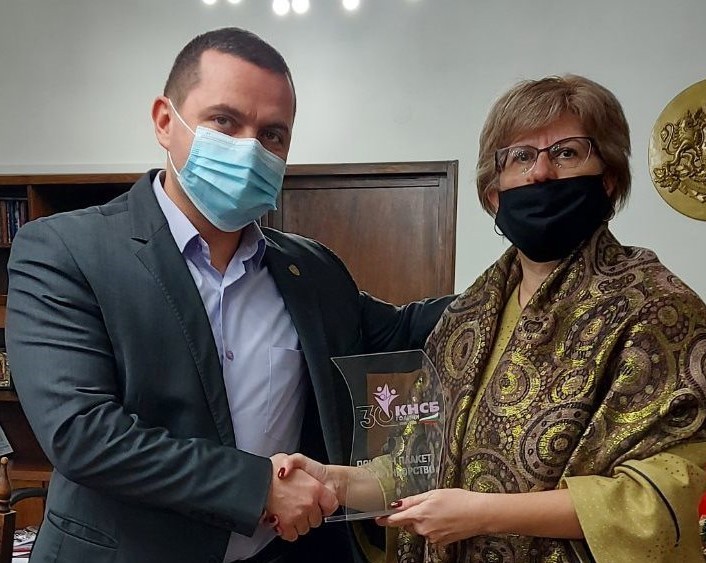 Кметът на Русе Пенчо Милков получи почетен знак от КНСБ