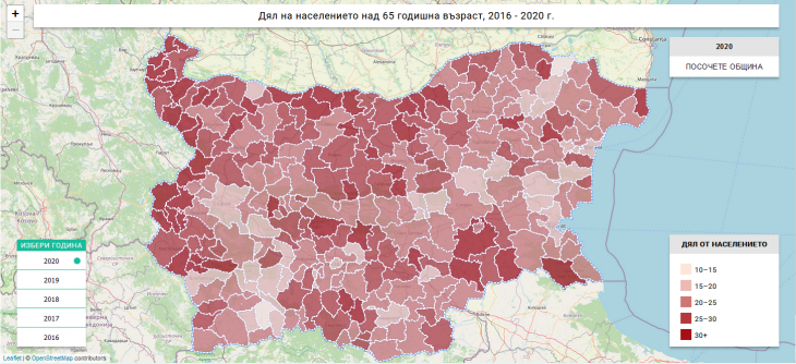 Борово, Иваново и Ценово с най-голям процент жители над 65 години, община Русе младее на този фон