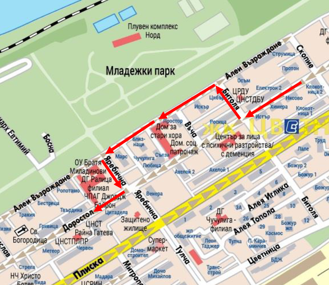 От 25 август до 8 септември се затваря за движение кръстовището на ул. „Доростол“ с ул. „Яребична“
