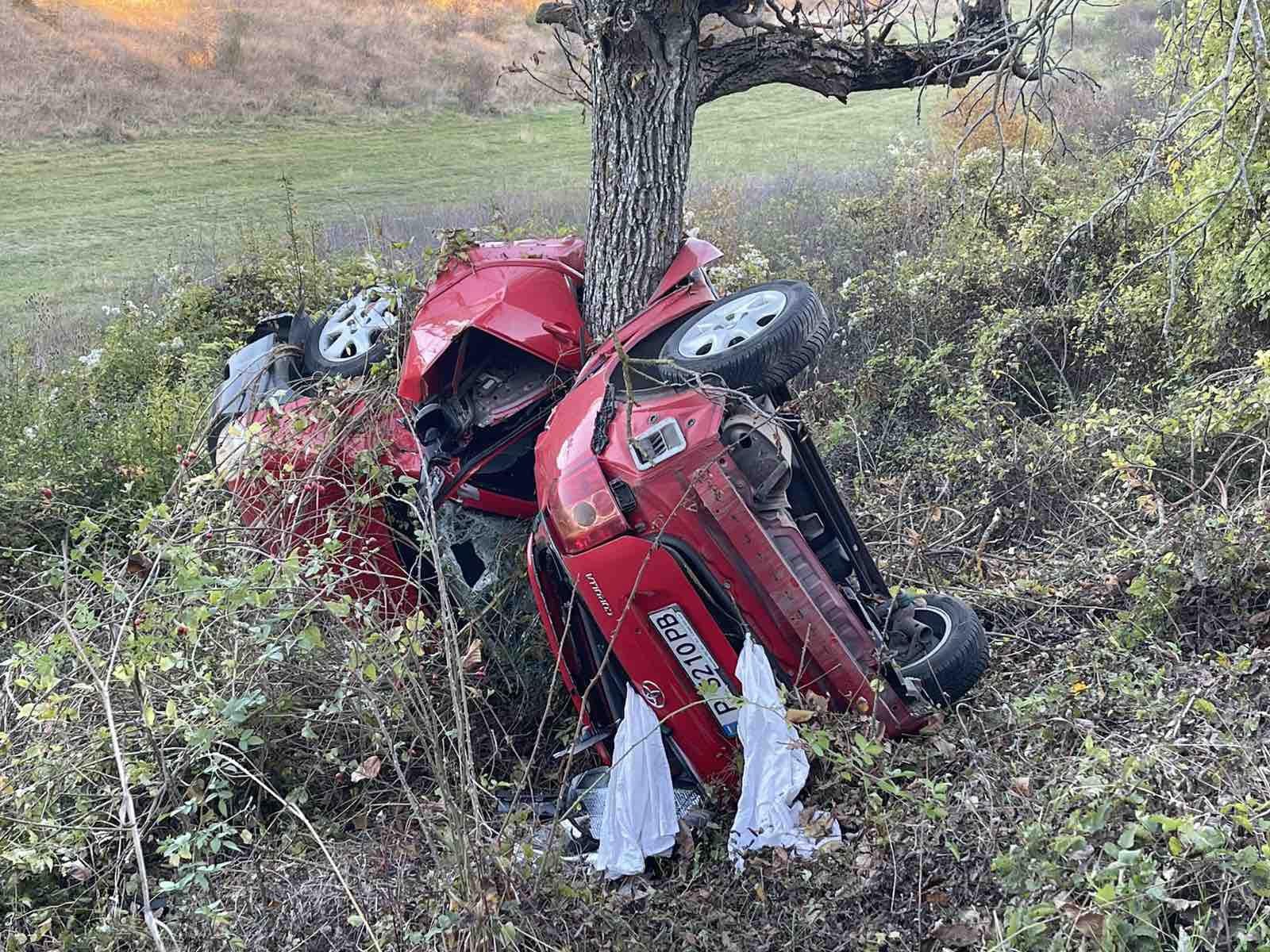 Шофьор загина след удар в дърво на пътя Щръклево- Нисово