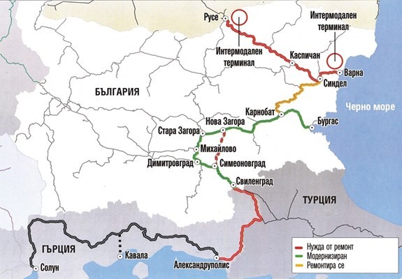 Гърция планира да строи през България над 900 километра железопътна линия до Молдова