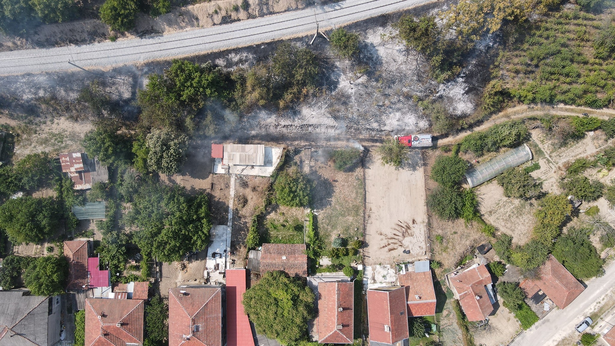 Пожарът в района на Русе е потушен, на място остават дежурни екипи