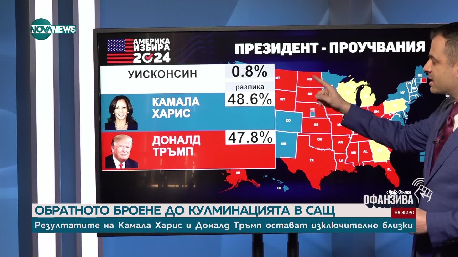 Изборите в САЩ: Разликата между Харис и Тръмп е незначителна